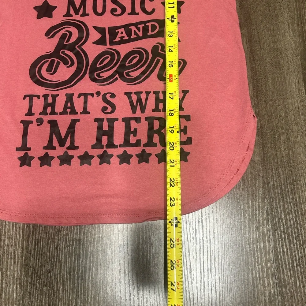 Pink‎ Country Music Tank Top Womens Medium Summer Festival Concert Western South